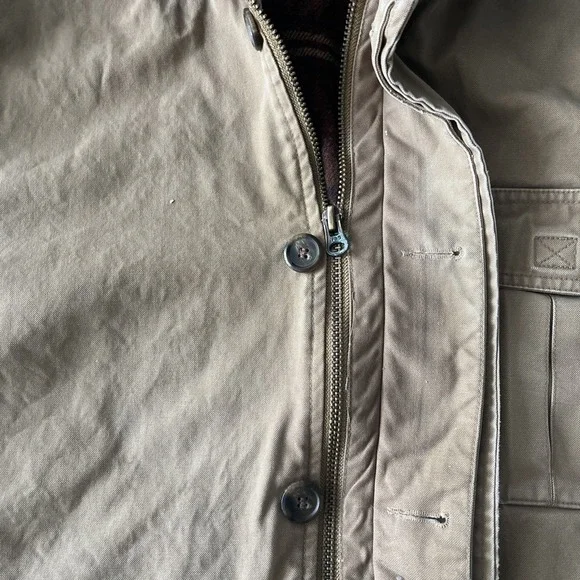 Vintage St John's Bay Men's Chore Jacket. Barn Coat. Flannel Lined. Large - Picture 6 of 9